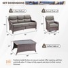 Gymojoy Outdoor Patio Sofa Chairs Coffee Table with Swivel Chairs for Garden  Yard - 2 of 4