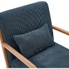 NicBex Wooden Accent Chair Modern Minimalist Living Room Chairs Comfy Lounge Chair with Ribbed Corduroy Fabric for Living Room, Bedroom - 3 of 4