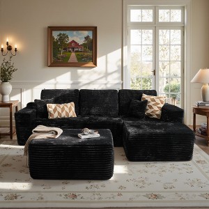 XIZZI Modular Sectional Sofa Couch, L/U-Shape Upholstered Couch, Modern Minimalist Couches for Living Room, Free Combination Deep Seat Corner Couch - 1 of 4