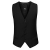 Cloudstyle Mens 3-Piece Suit Notched Lapel One Button Slim Fit Formal Jacket Vest Pants Set - 4 of 4