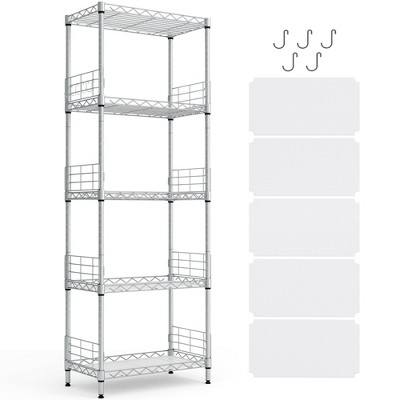 Pantry Storage Shelves, 5-Tier 59" Adjustable Heavy Duty Metal Storage Shelf