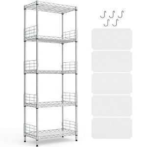 Pantry Storage Shelves, 5-Tier 59" Adjustable Heavy Duty Metal Storage Shelf - 1 of 4