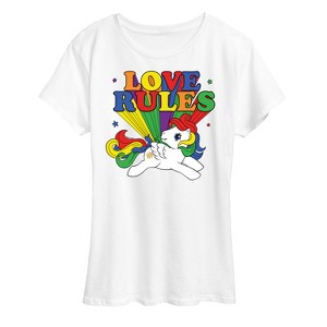 Women's My Little Pony Love Rules Short Sleeve Graphic T-Shirt - White - 3X - 1 of 4