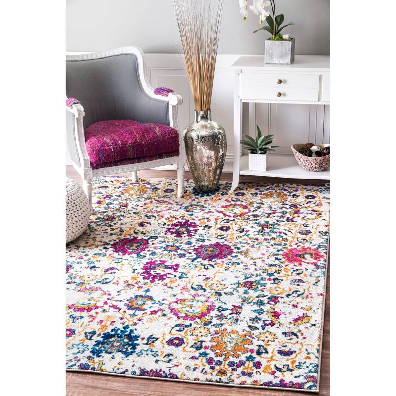 Floral Damask Rosemary Area Rug - nuLOOM, 3 of 5