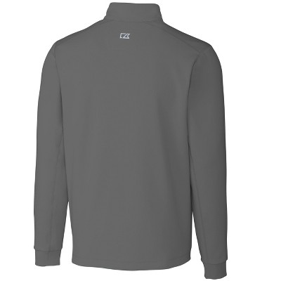 Cutter & Buck Traverse Stretch Eco Quarter Zip Mens Big and Tall Pullover - Elemental Grey - 1XB — фото 2