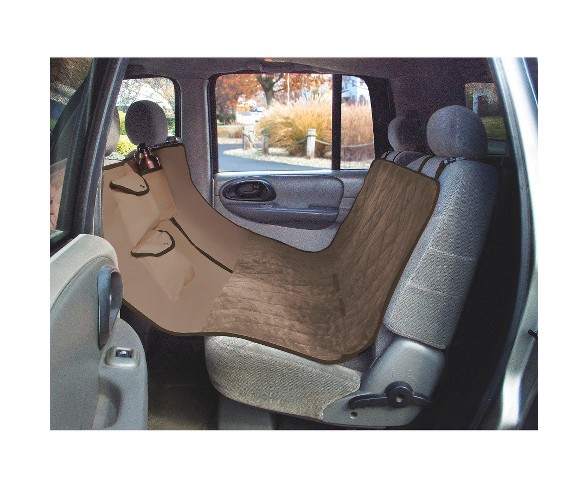Yes Pets Quilt Suede Water Proof Hammock Dog Car Seat Cover - Tan