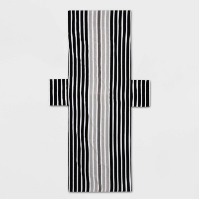 Pocket Lounge Striped Chair Towel Black White Sun Squad Target