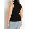 ELOQUII Women's Plus Size Turtleneck Layering Sweater - 26/28, Totally Black - 3 of 4