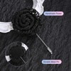 Unique Bargains Flower Lapel Pins Stick Brooch for Men Wedding Graduation 1 Pc - 2 of 4