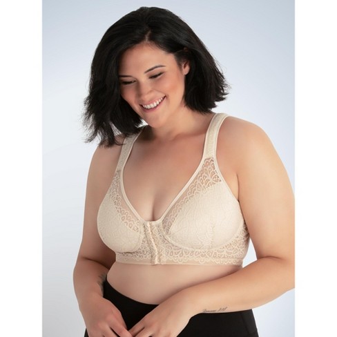 Leading Lady The Nora - Shimmer Support Back Lace Front-closure Bra In