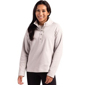 Cutter & Buck Hunts Point Eco Textured Fleece Recycled Womens Snap Pullover - 1 of 2