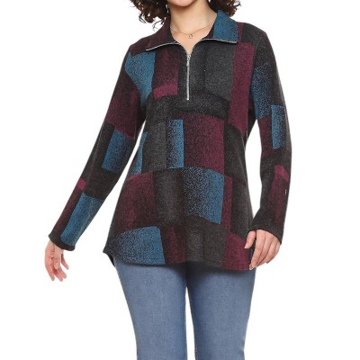 Women's Bella Zippered Top - Parsley & Sage