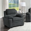NicBex Couches for Living Room Modern Single Sofa Chair Textured Fabric Channel Upholstered Plush Seating Chair Armchair with Pillows, Dark Gray - 4 of 4