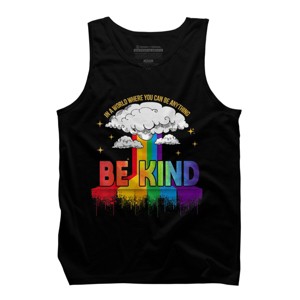 Adult Design By Humans You Can Be Anything Be Kind Pride By Legato Tendo Tank Top - 1 of 2