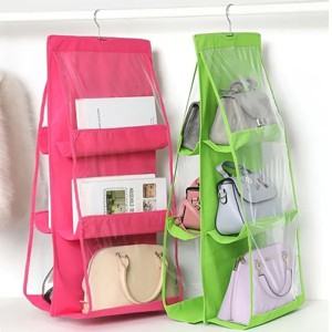 1pc Double-sided Bag Hanging Hanger, Bag Hanging Organizer, Bag Collection Storage Holder 20lbs(MAX) - 1 of 4