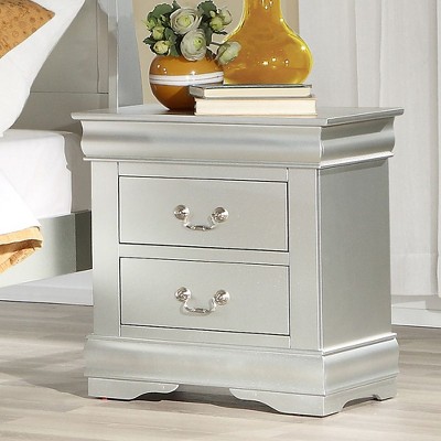 NicBex Nightstand with 2 Drawers,Modern Side Table with Storage Space and Wood Frame,Bedside Table for Bedroom,Living Room