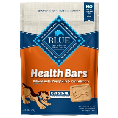 Blue Buffalo Health Bars Natural Crunchy Dog Treats Biscuits Pumpkin &#38; Cinnamon Flavor - 16oz
