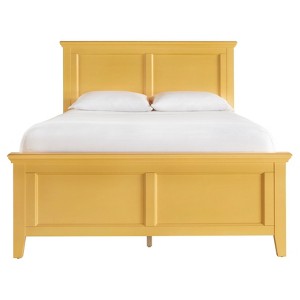 Balbo Wood Panelled Bed - Queen - Yellow - Inspire Q