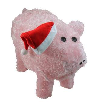 Northlight 28" Pink and Red LED Lighted Pig Christmas Outdoor Decoration