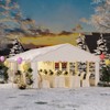 EROMMY Heavy Duty Party Tent Gazebo For Events, Weddings, Bbqs - Removable Sidewall Windows & Storage Bags Included, White - 2 of 4
