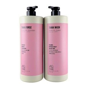 AG Thikk Wash Volumizing Shampoo - (50.7 oz) & Thikk Rinse Volumizing Conditioner - (50.7 oz) Supersize Your Style: Volume and Vitality in a Jumbo Duo - 1 of 4