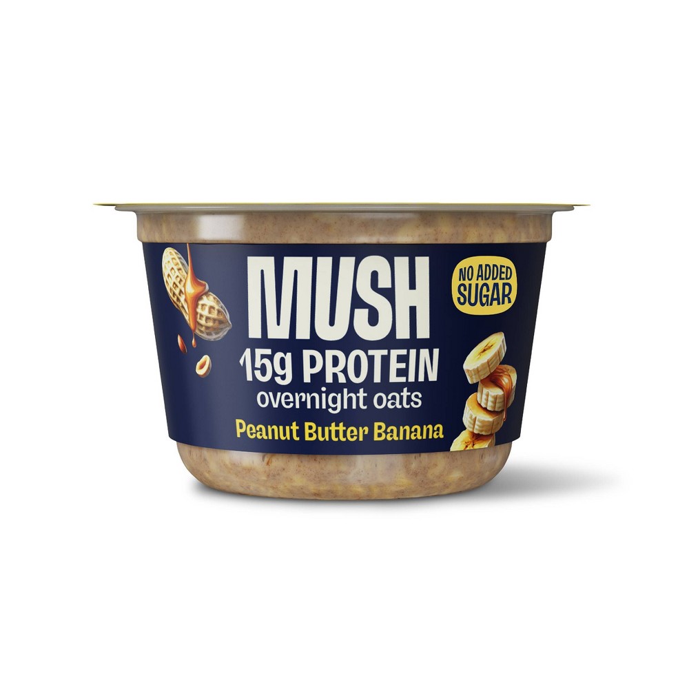 MUSH 15g Protein Gluten Free Peanut Butter Banana Overnight Oats - 5.5oz