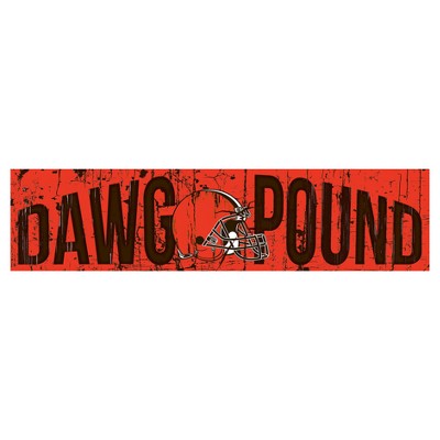 Fan Creations Cleveland Browns Wood Sign 12 Inch Round State Design