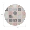 Blush Ivory And Gray Geometric Washable Indoor Outdoor Area Rug - 3 of 4