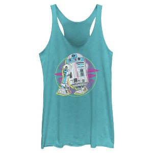 Womens Star Wars R2-D2 Retro Vibes Racerback Tank - 1 of 4