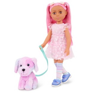 Glitter Girls Posable Pink Doll and Pup Set Cara & Sprinkles - 1 of 4