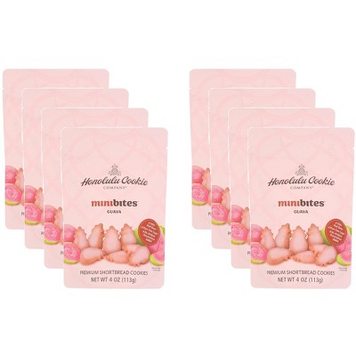 Honolulu Cookie Company Shortbread Cookies Guava - Case of 8 - 4 oz.