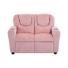 Home Imports Emporium Kids Deluxe Recliner Loveseat with Cupholders, Chenille Fabric - 3 of 4