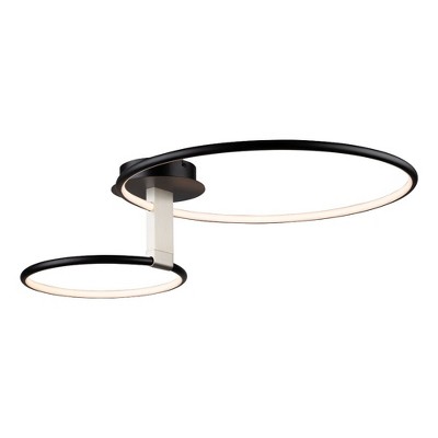 Artcraft Lighting Halo 1 - Light Semi-Flush Mount in  Black