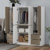 Bella Depot 67.9''H Wooden Wardrobe Storage for Bedroom,with 4 Drawers - 3 of 4