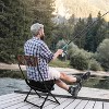 Gymax Camping Chair with Storage Lightweight Folding Seat with Insulated Cooler Bag & Metal Frame High-back Blind Chair 330 LBS Weight Capacity - 2 of 4
