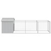 vidaXL Dog House Anthracite Galvanized Steel 46.1 x 159.1 x 48.4 in - 4 of 4
