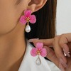 Anna-Kaci Women's Floral Pearl - Drop Earrings - 2 of 4