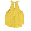 bar III Womens Keyhole Cold Shoulder Blouse, Yellow, X-Large - 2 of 2