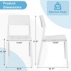 VECELO Plastic Stackable Dining Chairs Set of 4, Modern Kitchen Chairs with Wide Seat & Curved Back for Indoor or Outdoor, No Assembly - 3 of 4
