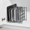 mDesign Large Metal 8 Slot Baking Sheet/Appliance Organizer Rack - 3 of 4