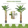 Artificial Banana Tree, 5/6/7FT Faux Banana Tree with Grey Planter, Artificial Plants with 11/21/24 Faux Banana Leaves Plant for Home Office Decor - 3 of 4