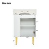 TiramisuBest Modern White Bathroom Vanity with Ceramic Sink & Smart Storage Cabinet - 4 of 4
