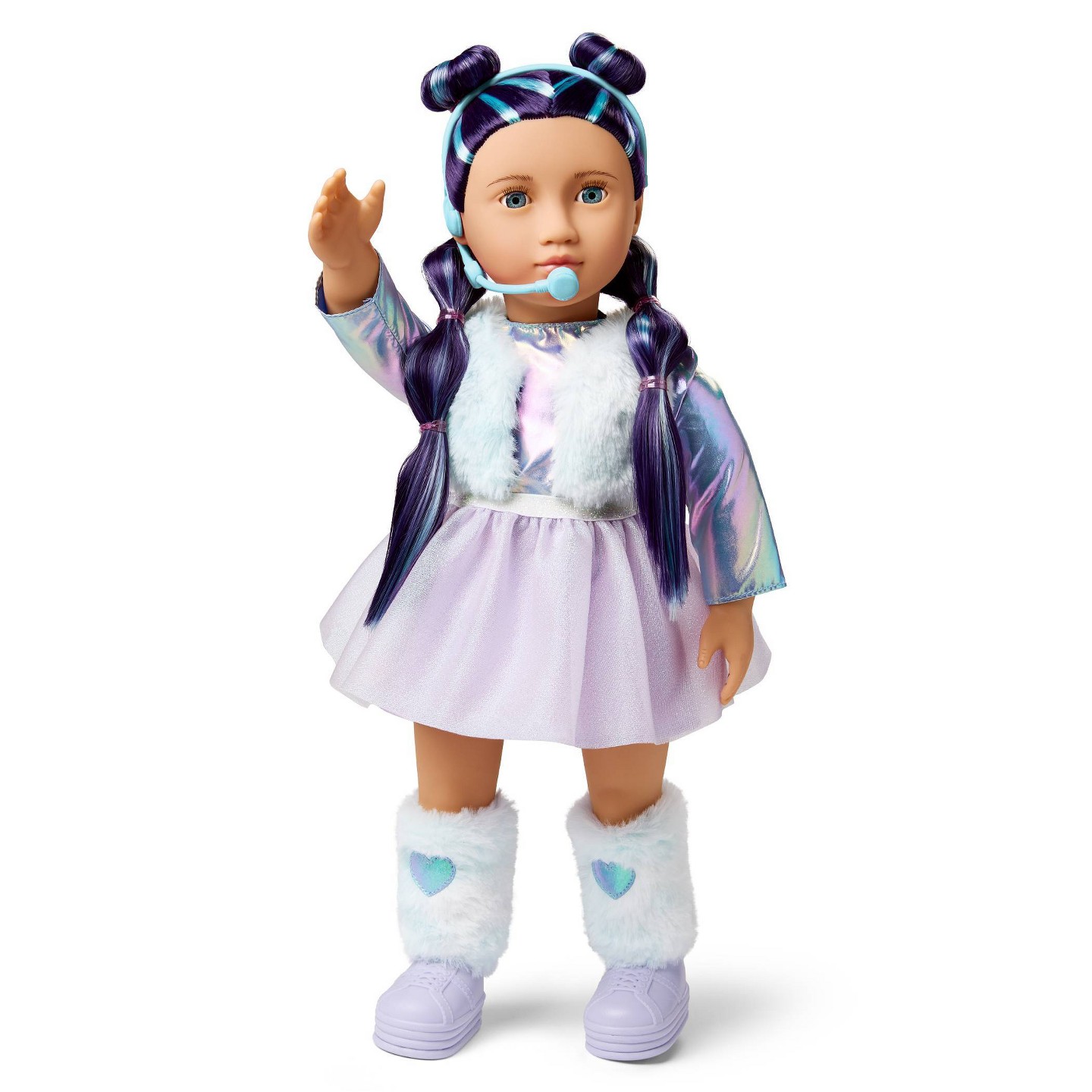 Детская кукла Our Generation Nika K-Pop Idol 18" Fashion Doll - Multicolored Hair/Blue Eyes, цвет: Синий — фото 3
