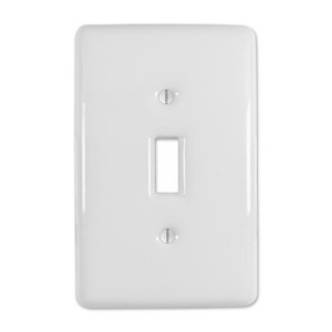 Amerelle Metro White 1 gang Stamped Steel Toggle Wall Plate 1 pk - 1 of 1