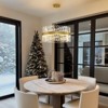 CityFurn Modern Round LED Crystal Chandelier Drum Pendant Light - 2 of 4