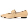 Journee Signature Womens Genuine Leather Emerence Loafer Pointed Toe Slip On Flats Tan 7.5 - 2 of 4