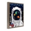 Stupell Industries Astronaut Space Suit Galaxy Floating Frame Canvas Art - 2 of 4
