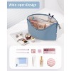 Narwey Small Makeup Bag for Purse Small Cosmetic Bag PU Leather Travel Makeup - 3 of 3
