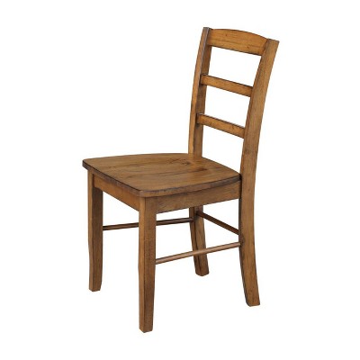 Pecan Solid Para Wood High Ladderback Side Chair Set of 2