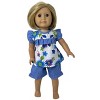 Doll Clothes Superstore Blue Flower Shorts Compatible With 18 Inch Girl Dolls Like Our Generation American Girl My Life Dolls - 2 of 4